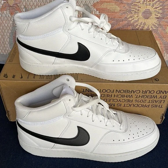 NIKE MEN’S COURT VISION MID Next Nature WHITE/BLACK-WHITE
DN3577 101 Sneakers - Picture 3 of 16